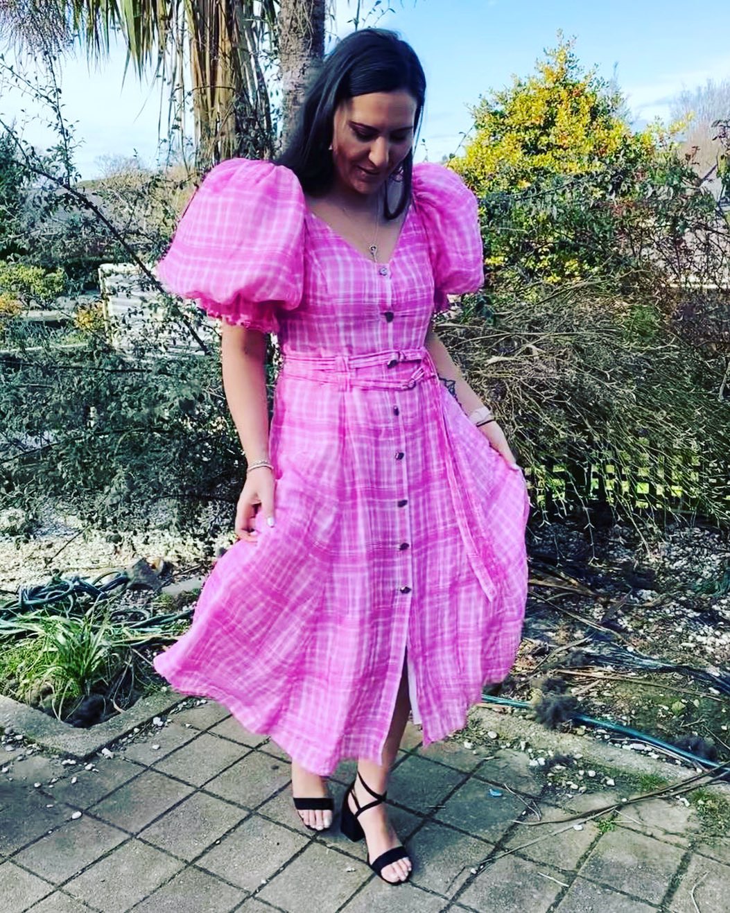 AJE “Bungalow” Puff Dress
