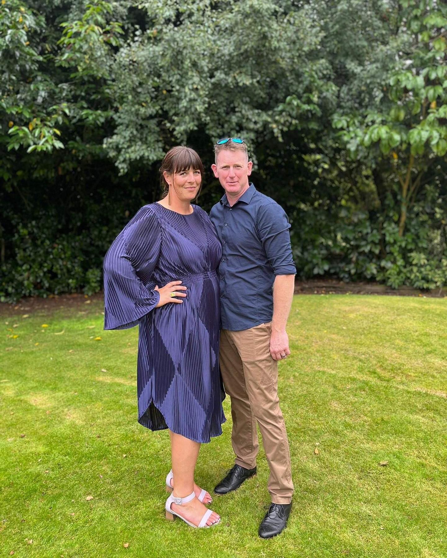 Country Road Navy Pleat Dress